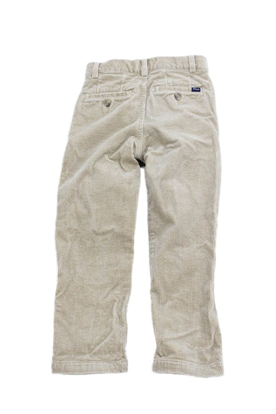 Polo Ralph Lauren Boys Cotton Buttoned Cuffed Hem Corduroy Pants Brown Size 4
