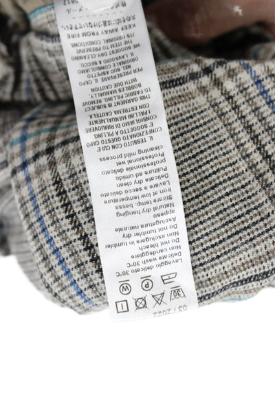 Il Gufo Boys Houndstooth Print Elastic Waist Dress Pants Brown Size 4