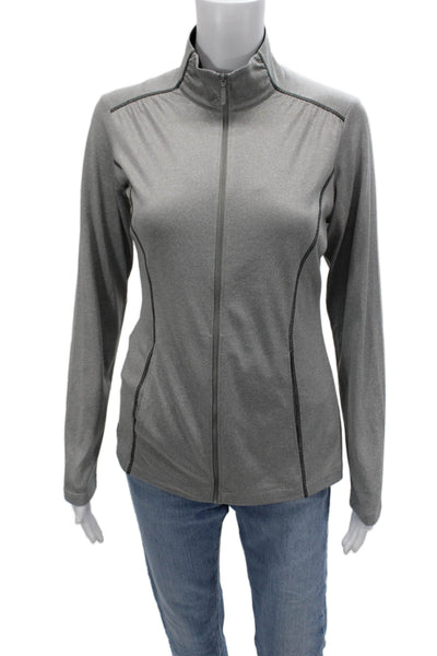 Cutter & Buck Womens Gray High Neck Windbreaker Zip Size S
