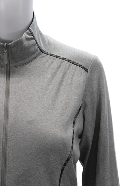 Cutter & Buck Womens Gray High Neck Windbreaker Zip Size S