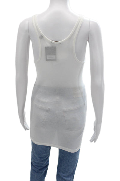 ATM Women Basic Camisole White Modal Blend Sleeveless Round Neck Size XS