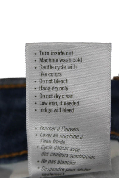 Paige Womens Ankle Skinny Blue Mid Rise Jeans Size 24