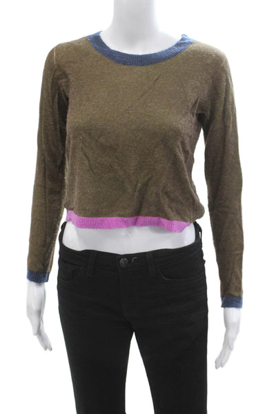 In Bed With You Unisex Pullover Brown Crew Neck Alpaca Wool Size XS