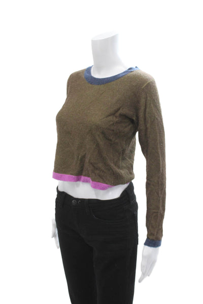 In Bed With You Unisex Pullover Brown Crew Neck Alpaca Wool Size XS
