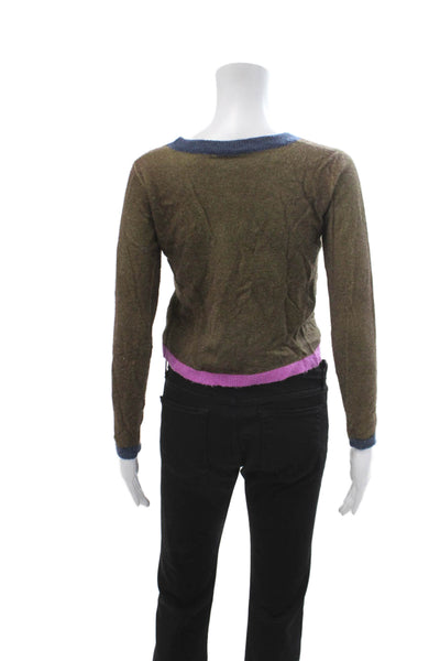 In Bed With You Unisex Pullover Brown Crew Neck Alpaca Wool Size XS