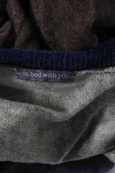 In Bed With You Unisex Pullover Brown Crew Neck Alpaca Wool Size XS