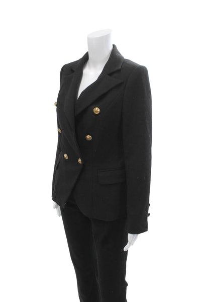 Lioness Unisex Classic Black Collared Button Blazer Long Sleeve Size M