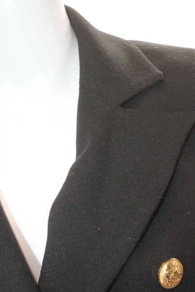 Lioness Unisex Classic Black Collared Button Blazer Long Sleeve Size M