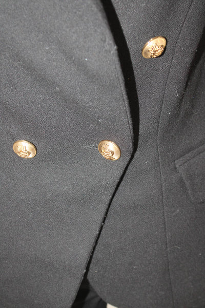 Lioness Unisex Classic Black Collared Button Blazer Long Sleeve Size M