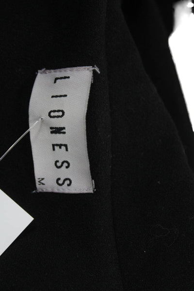 Lioness Unisex Classic Black Collared Button Blazer Long Sleeve Size M