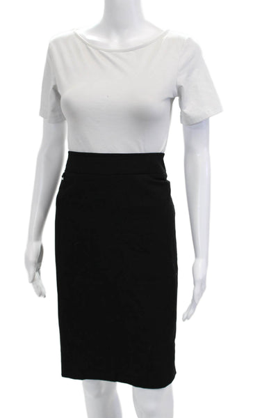 Calvin Klein Women Straight Pencil Skirt Black Solid Size 12