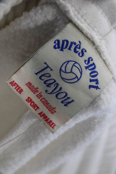 Apres Sport Unisex Jogger Sweatpants White Bamboo Cotton Size M