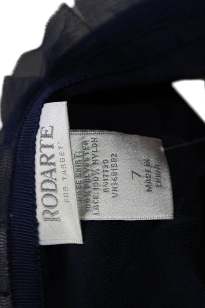 Rodarte Womens Mini Tutu Skirt Dark Blue Polyester Nylon Short Size 7