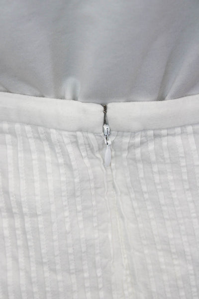 J Crew Womens Mini Peasant Skirt White Cotton Size 2