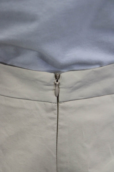 Zara Women Mini Tulip Skirt Beige 100% Cotton Solid Short Size XS