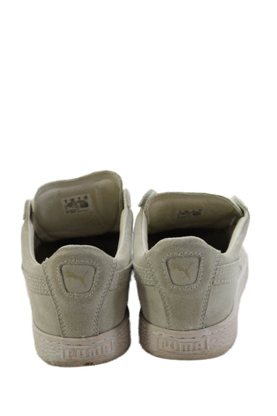 Puma Womens Suede Paneled Low Top Athletic Sneakers Gray Size 7