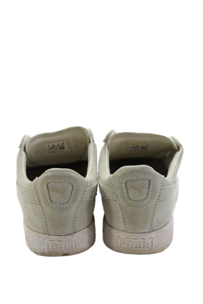 Puma Womens Suede Paneled Low Top Athletic Sneakers Gray Size 7