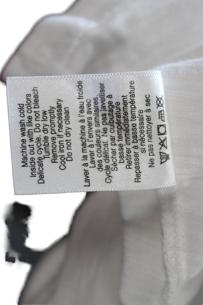 Veronica Beard Womens Crew Neck Pima Cotton T-Shirt White Size M