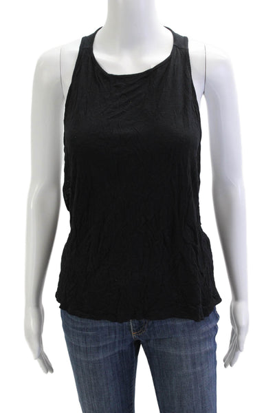 Blue Life Womens Basic Black Tank Top Crewneck Sleeveless Beach Size XS