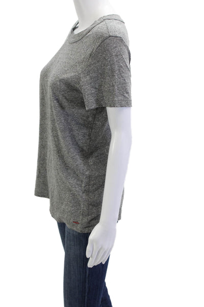 Philanthropy Womens Basic Gray Crew Neck Short Sleeve T Shirt Size M