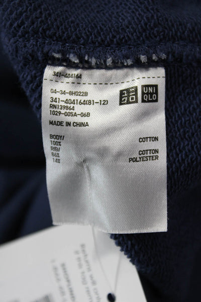 Uniqlo Mens Dark Blue 100% Cotton Crewneck Pullover Sweatshirt Size S