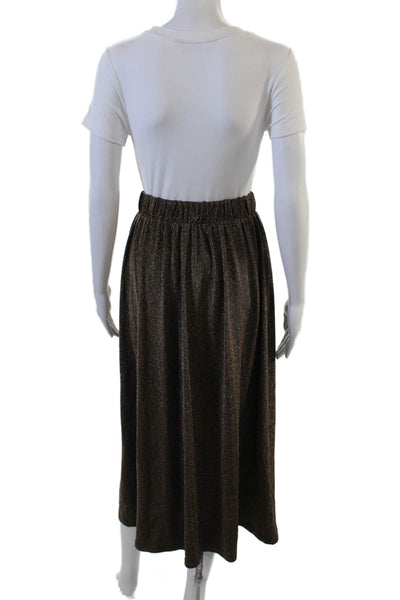 J Crew Womens A-Line Maxi Brown Metallic Skirt Size 2X
