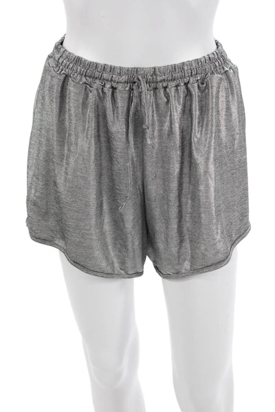 Mink Pink Unisex Sweat Shorts Gray Drawstring Size M