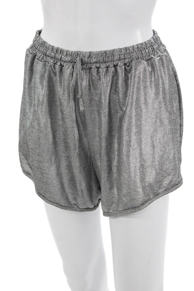Mink Pink Unisex Sweat Shorts Gray Drawstring Size M