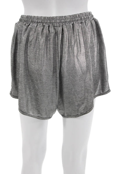 Mink Pink Unisex Sweat Shorts Gray Drawstring Size M
