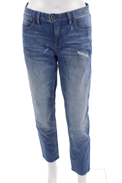Madewell Women Ankle Cropped Jeans Blue Mid Rise Inseam 27 Size 30