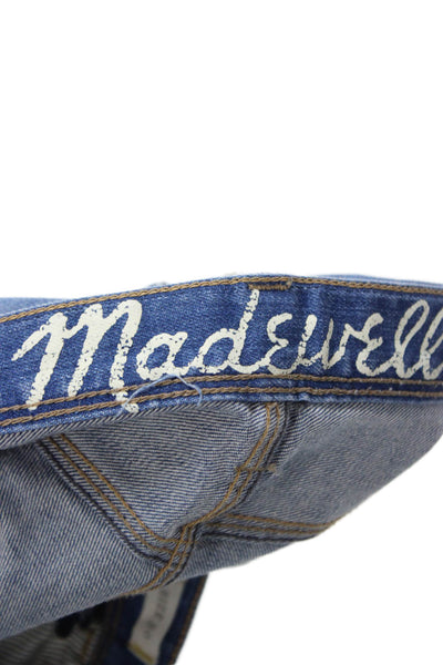 Madewell Women Ankle Cropped Jeans Blue Mid Rise Inseam 27 Size 30