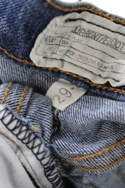 Current/Elliott Women Cropped Ankle Skinny Jeans Blue Mid Rise Size 29