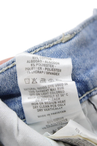 DL 1961 Women Cropped Straight Jeans Light Blue High Rise Size 26