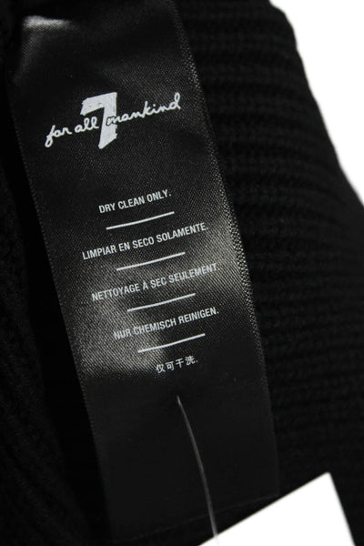 7 For All Mankind Womens Cropped Button Up Tank Sweater Black Size S