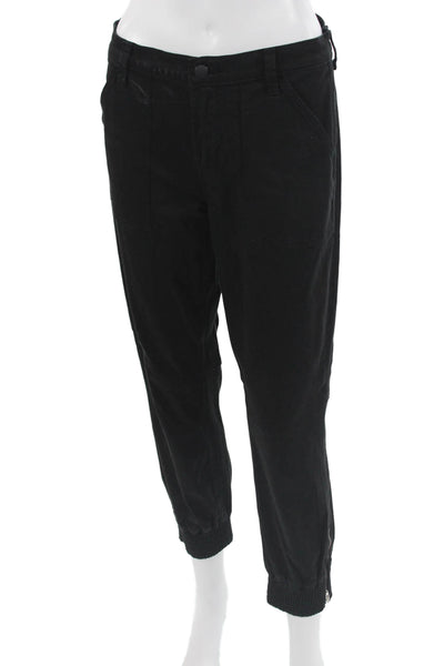 J Brand Womens Jogger Pants Black Button Closure Designer Size 25