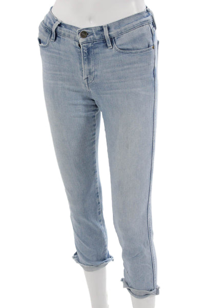 Frame Womens Light Blue Ankle Cropped Jeans Size 25