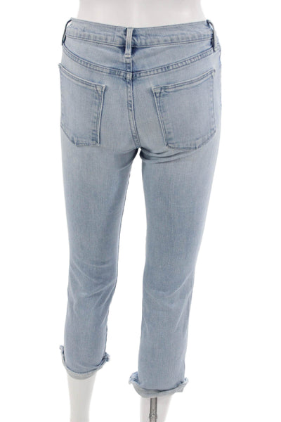 Frame Womens Light Blue Ankle Cropped Jeans Size 25