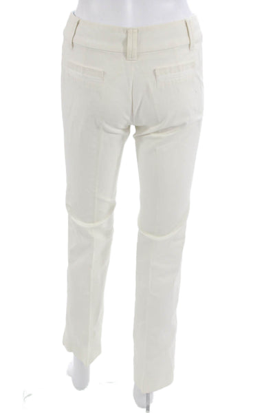 Pink Tartan Womens Dress Pants White Cotton Hook & Eye Inseam 28 Size 0