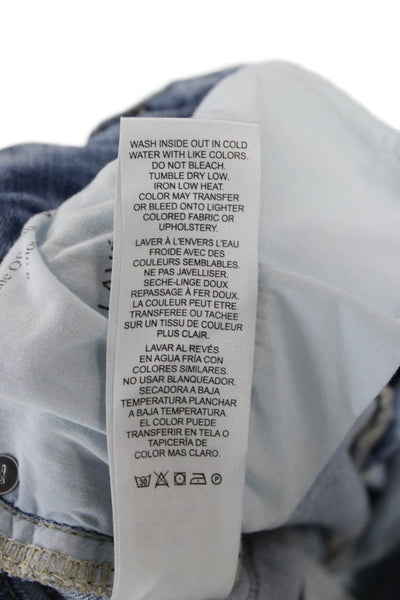 Frame Womens Cropped Ankle Jeans Light Blue Button Mid Rise Size 25