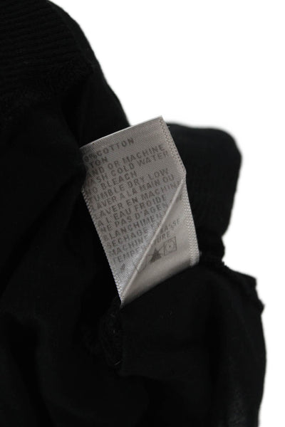 Standard James Perse Women Black Button Up Top 3/4 Sleeve 100% Cotton Size 1