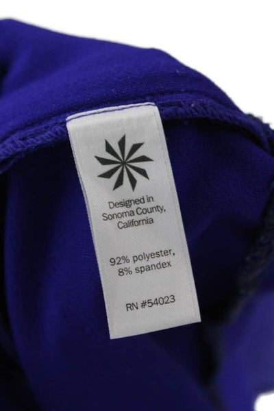 Athleta Women Mock Neck Long Sleeve Zip Top Purple Basic Outdoor Size XS