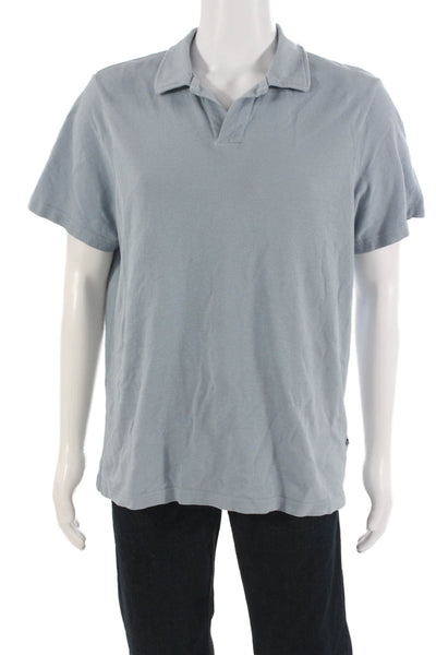 NN07 Mens Cotton Collared Short Sleeve Polo Shirt Blue Size XL