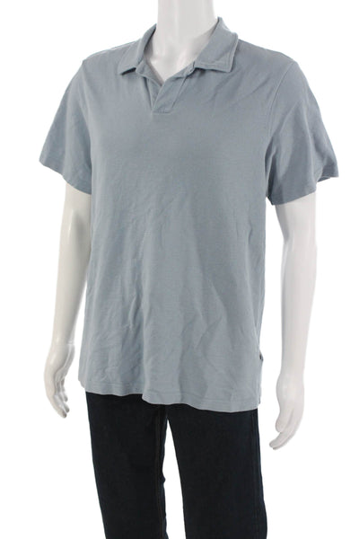 NN07 Mens Cotton Collared Short Sleeve Polo Shirt Blue Size XL