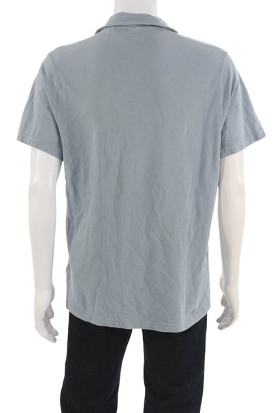 NN07 Mens Cotton Collared Short Sleeve Polo Shirt Blue Size XL
