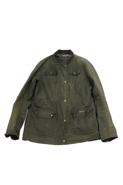 Barbour Boys Long Sleeves Full Zip Button Patch Pocket Coat Green Size 12