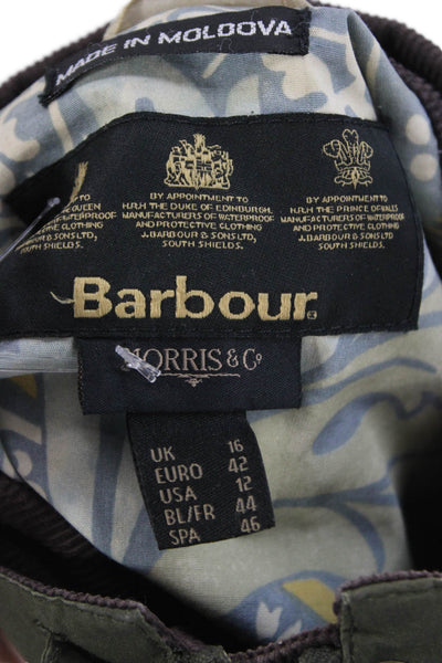 Barbour Boys Long Sleeves Full Zip Button Patch Pocket Coat Green Size 12