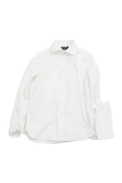 Polo Ralph Lauren Boys Collared Long Sleeves Button Down Shirt White Size 10