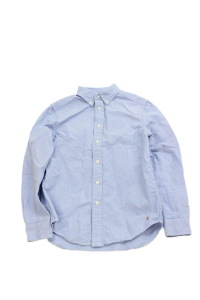 Polo Ralph Lauren Boys Long Sleeves Collared Button Down Shirt Blue Size 10