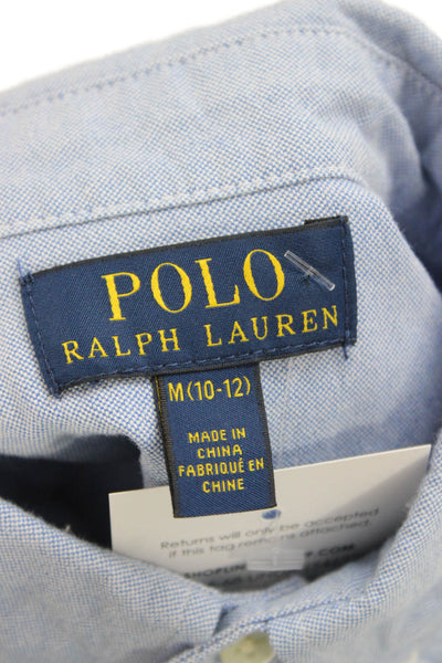 Polo Ralph Lauren Boys Long Sleeves Collared Button Down Shirt Blue Size 10