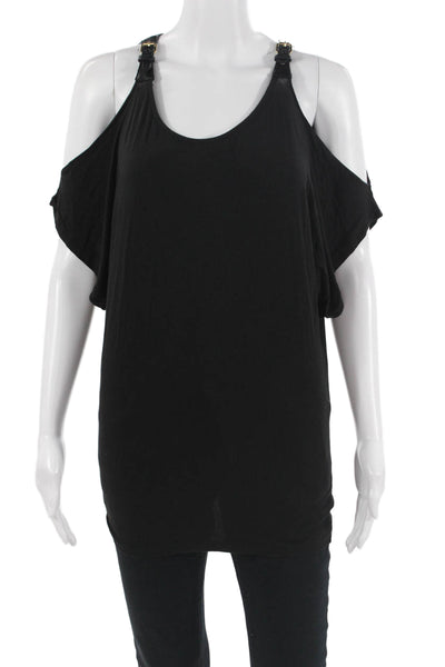 Michael Michael Kors Women Round Neck Tank Black Petite Size XS